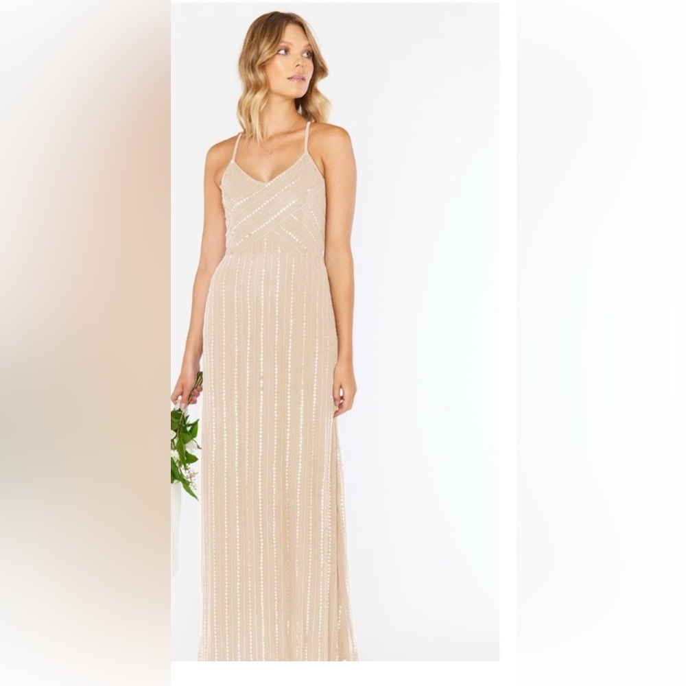 Show Me Your Mumu Champagne Gala Gown